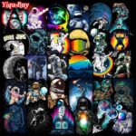 50 Pcs outer space sticker for laptop car motorcycle