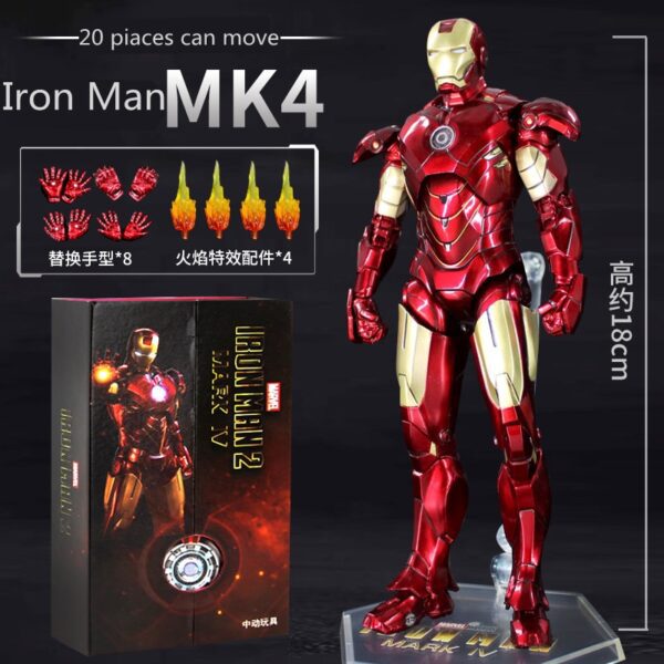 Disney Marvel Iron Man MK2 MK3 MK4 MK5 MK6 MK7 Gift box Action Figure Ironman Mark 2 Avengers Tony Stark Legends Toys Doll Model - Image 2