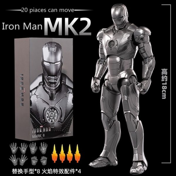 Disney Marvel Iron Man MK2 MK3 MK4 MK5 MK6 MK7 Gift box Action Figure Ironman Mark 2 Avengers Tony Stark Legends Toys Doll Model - Image 3