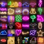 LED Neon Night Light Sign Wall Art Sign Night Lamp Xmas Birthday Gift Wedding Party Wall Hanging Neon Lamp Home Decor