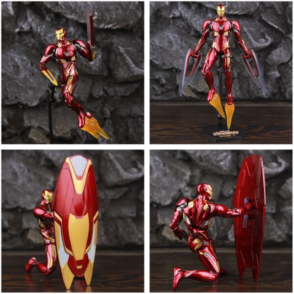 Toys Deluxe Iron Man Mark L 50 MK50 Nano Armor Weapons 7" Action Figure Marvel Tony Stark Legends Avengers Infinity War Doll - Image 5