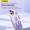 Baseus Transparent Magnetic Phone Case for iPhone 14/13/12/11 Pro Max - Wireless Charging Cover - IportsEz - Image 3