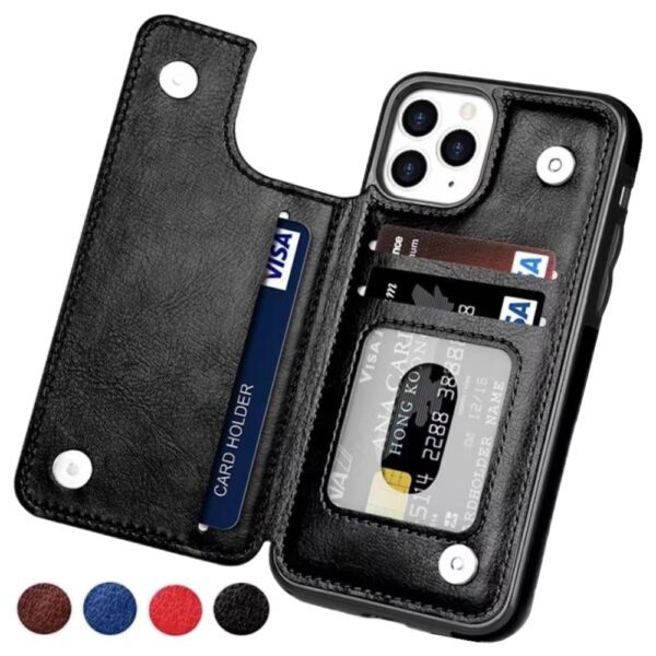 Leather Retro Card Holder Flip Cover for Mobile
