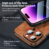 Deer Leather Phone Case For iPhone 14/13/12 Pro Max - Lens Glass Bumper Shockproof - Silicone Cellphone Cover Fundas Coque - ImportsEz - Image 3