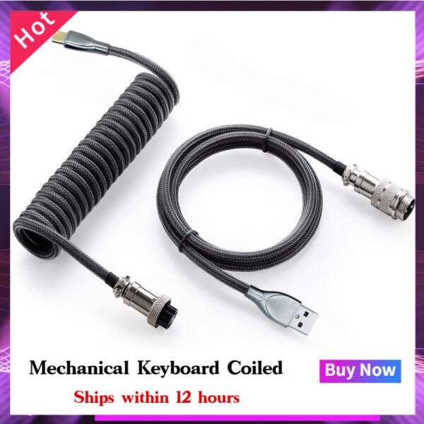 Mechanical Keyboard Coiled Cable Wire Type C USB