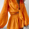 Bohemian Shorts Sets For Women - Solid White Loose Fit Outfits Blouse Suit - Two Piece Set - ImportsEz - Image 2