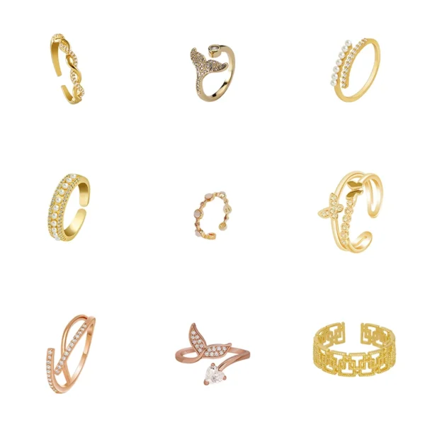Ins Tide Adjustable Stainless Steel Rings For Women Simple Temperament Engagement Wedding Rings Fashion Jewelry - Image 11
